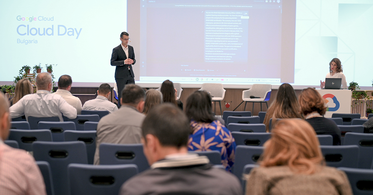 Stoyan Popov, CISO at Amusnet, Showcases How AI Is Shaping the Modern Workspace at Google Cloud Day